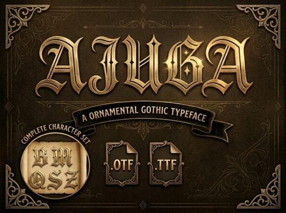 Ajuga: A Gothic Font for Bold Branding
