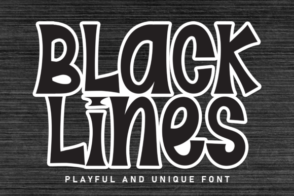 Black Lines Font for Bold Branding