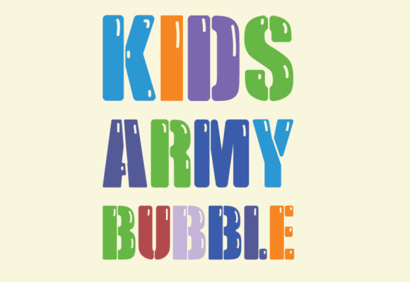 Kids Army Bubble Font for Creative Web Projects