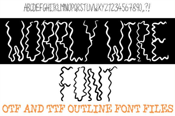 Wobbly Wire Font for Bold Design